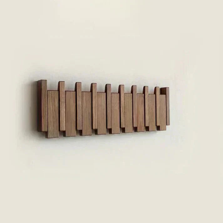 Wooden Piano Wall Coat Rack Decorative Hook Organizer