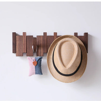 Wooden Piano Wall Coat Rack Decorative Hook Organizer