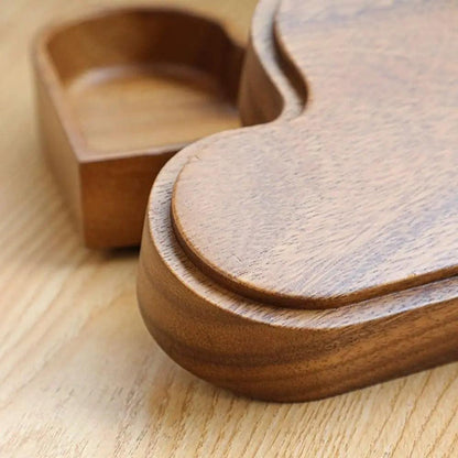 Wooden Serving Bowl Set of 4 Natural Snack Tapas Dishes