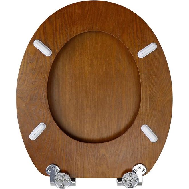 Wooden Soft Close Toilet Seat Oval Bathroom Seat Cover