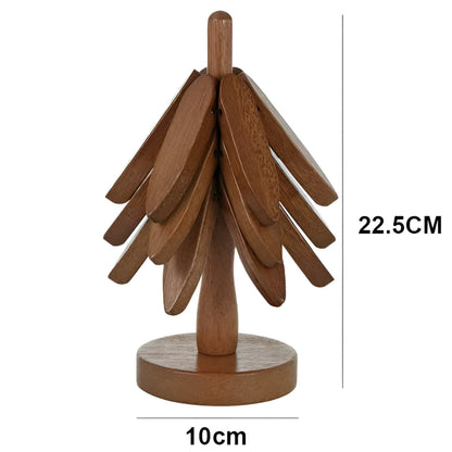 Wooden Table Coasters Walnut Heat Resistant Pot Holder Mats