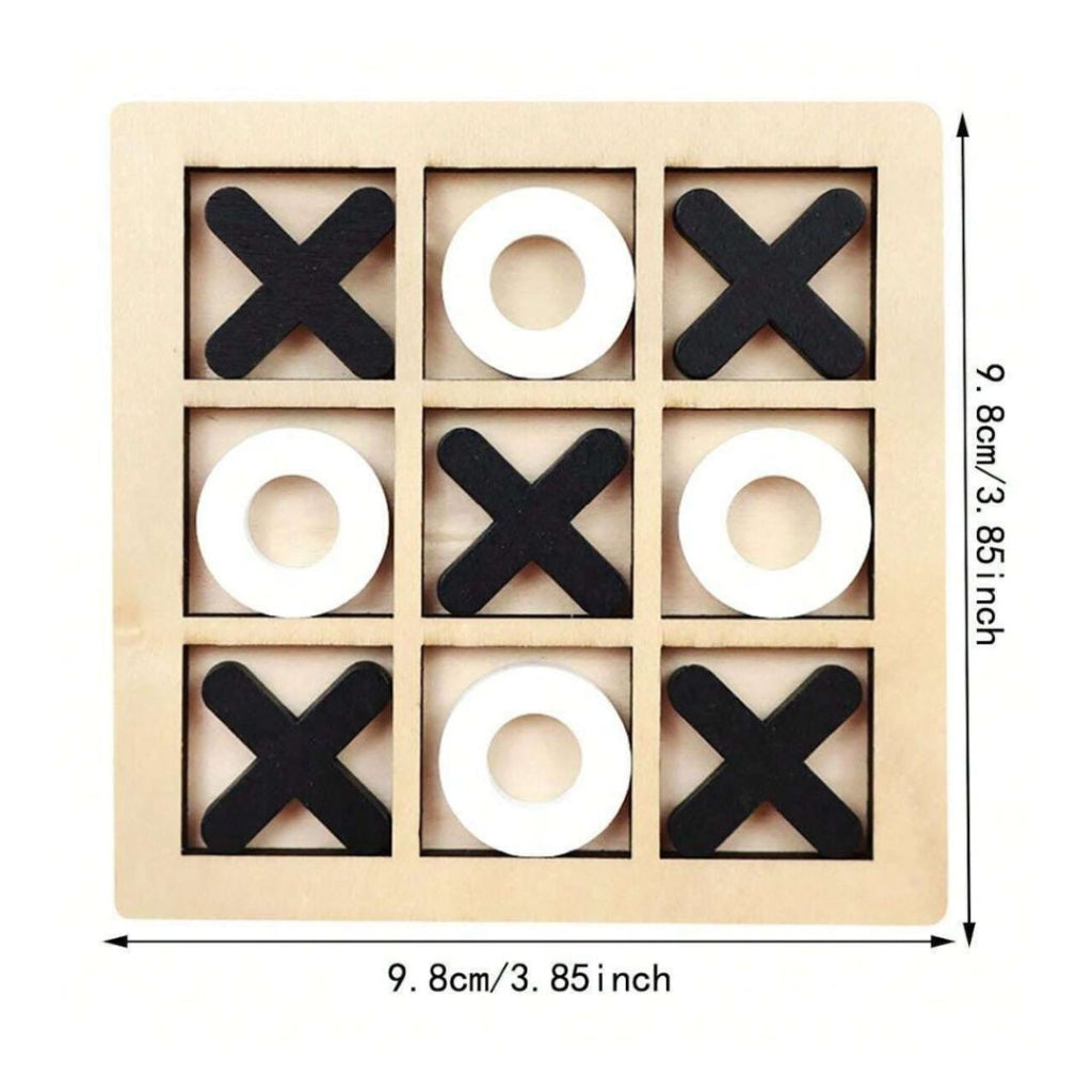 Wooden Tic Tac Toe Board Game Family Strategy Game for Kids