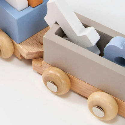 Wooden Train Track Play Set Interactive Learning Toy for Creative Play