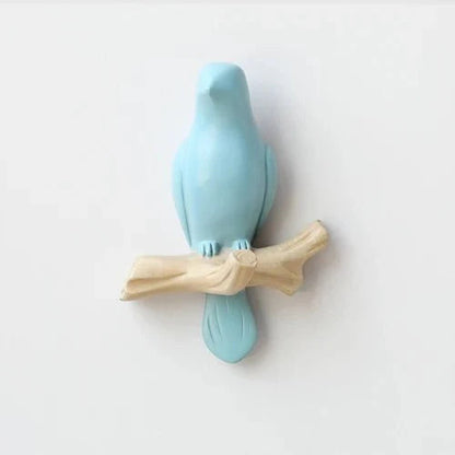 Wooden Wall Coat Rack Bird Design Decorative Hooks For Jackets Bags Hats