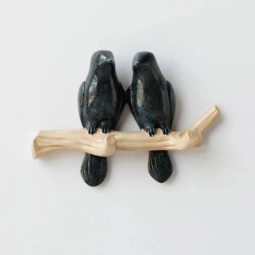 Wooden Wall Coat Rack Bird Design Decorative Hooks For Jackets Bags Hats
