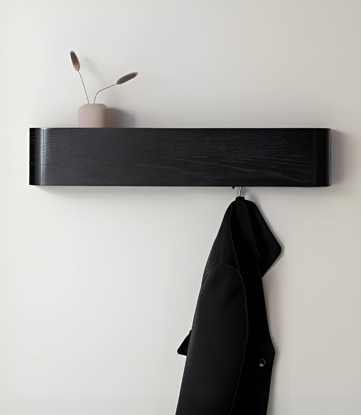 Wooden Wall Coat Rack Modern Entryway Storage Organizer