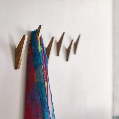 Wooden Wall Hooks Scandinavian Coat Rack Set Storage Hangers