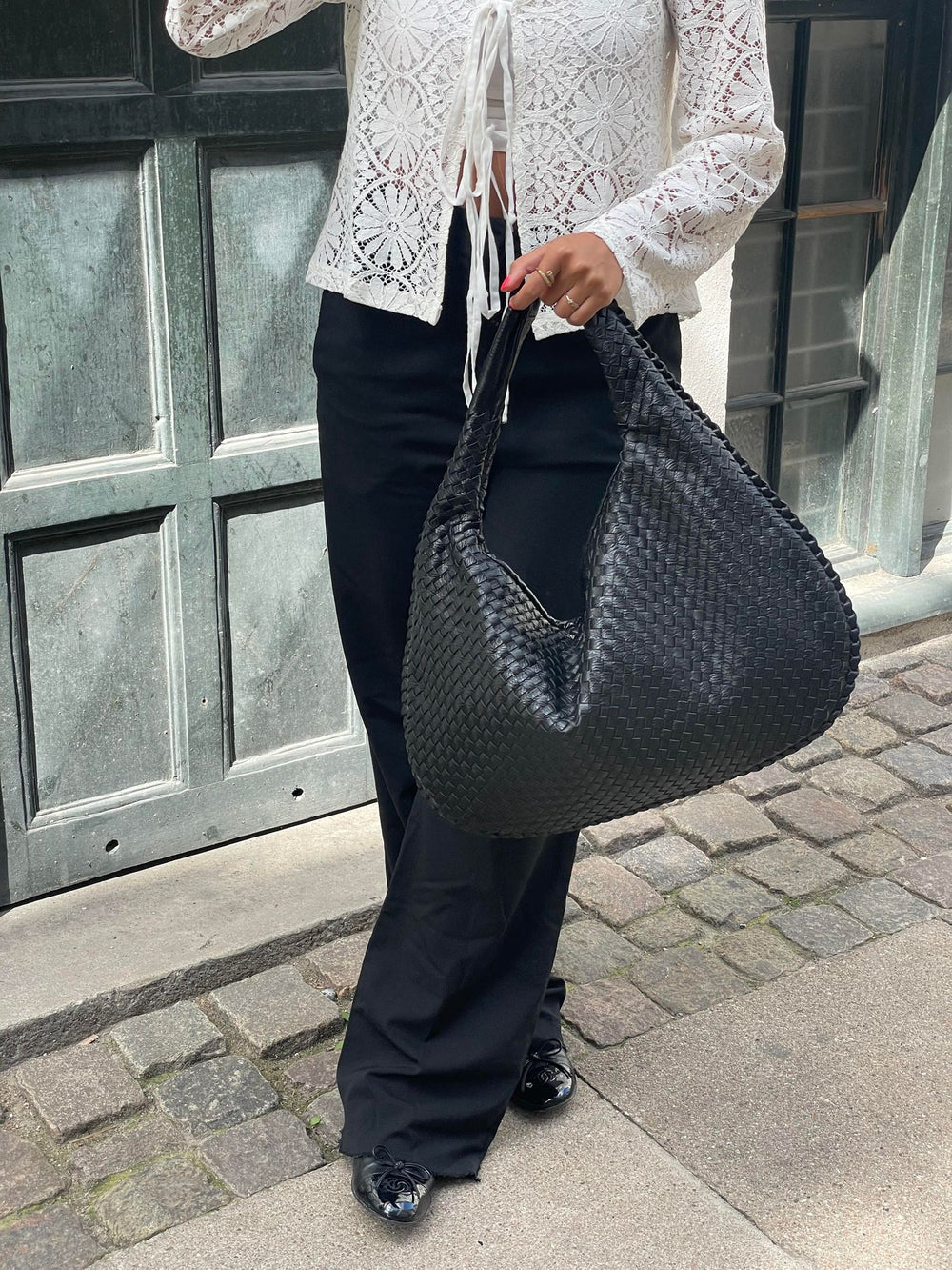 Woven Shopper Handbag Women Large Capacity Tote Bag