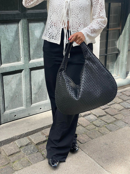 Woven Shopper Handbag Women Large Capacity Tote Bag