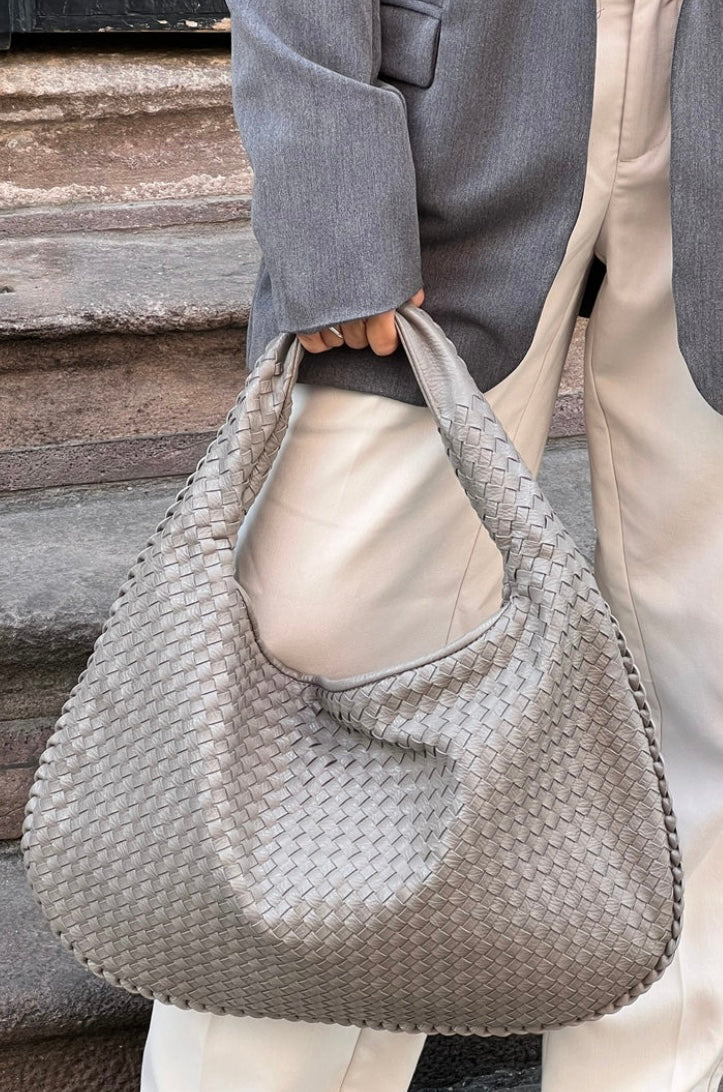 Woven Shopper Handbag Women Large Capacity Tote Bag