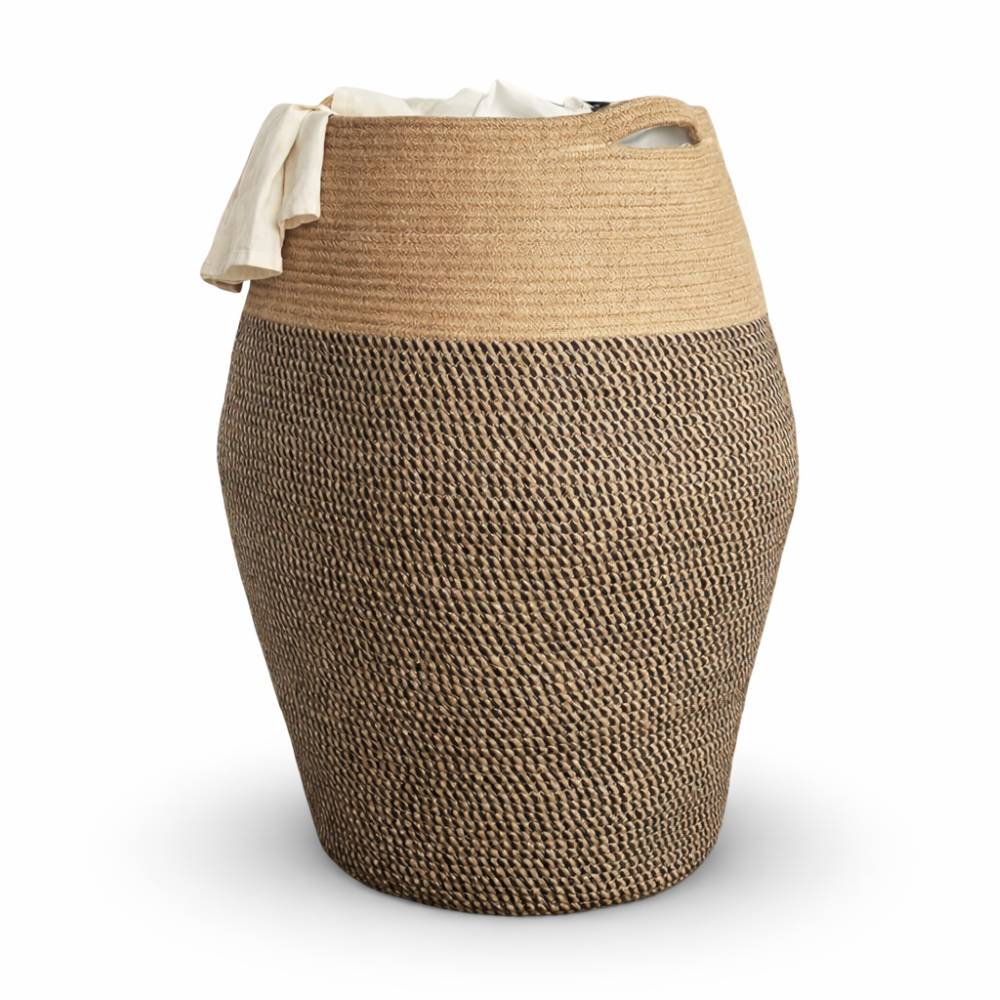 XL Cotton Rope Laundry Basket Foldable Storage Hamper